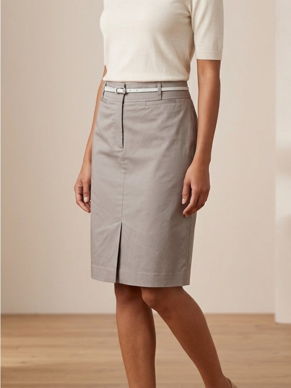 LOFT Pencil Skirt with Slim Belt